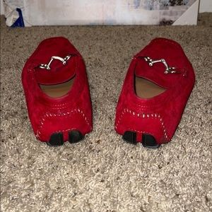 Giovanni Red Velvet Slippers